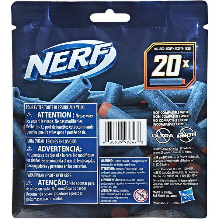Elite 2.0 20 Darts Refill Pack Compatible with All Blasters that use Elite Darts From Nerf Blue - 6.61x5.91x1.73 cm - F0040 - ZRAFH
