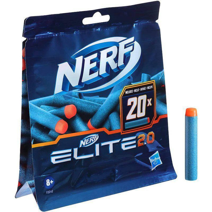Elite 2.0 20 Darts Refill Pack Compatible with All Blasters that use Elite Darts From Nerf Blue - 6.61x5.91x1.73 cm - F0040 - ZRAFH