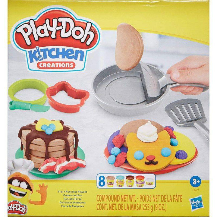 Kitchen Creations Flip 'n Pancakes Playset From Play-Doh Multicolor - 6.7x20.3X21.6 cm - F1279 - ZRAFH
