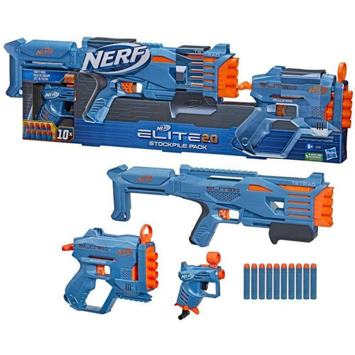 NERF - Pack 2 Joueurs Classique - Pistolets, Lunettes, Maillots et  Fléchettes - Enfant 8 Ans et Plus