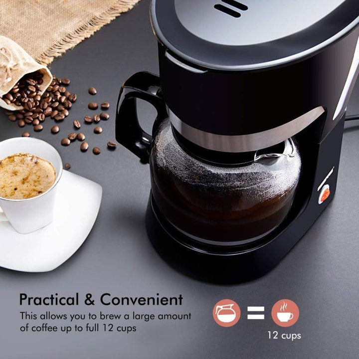 Geepas Liquid Filter Coffee Machine - 1.5 liters - 1000w - Black - Gcm6103 - Zrafh.com - Your Destination for Baby & Mother Needs in Saudi Arabia