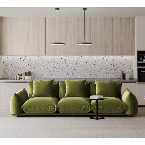 Velvet 3-Seater Sofa in Lush Green By Alhome - 110111502 - Zrafh.com - Your Destination for Baby & Mother Needs in Saudi Arabia