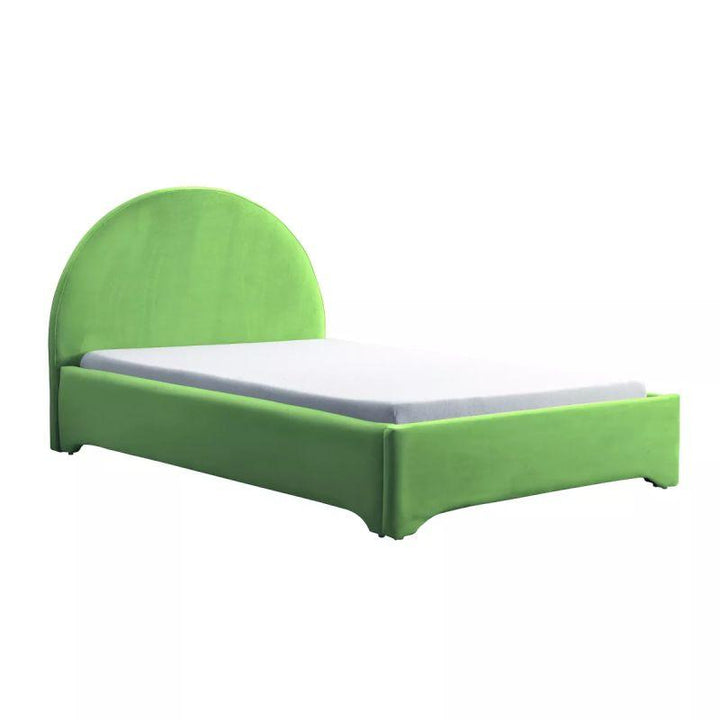 Kids' Green Fabric Upholstered MDF Bed: Vibrant Modernity, 120x200x140 cm by Alhome - Zrafh.com - Your Destination for Baby & Mother Needs in Saudi Arabia