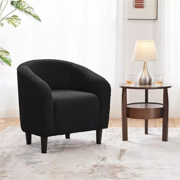 Modern Stylish Boucle Arm Chair - 80x85x85 cm - By Alhome - Zrafh.com - Your Destination for Baby & Mother Needs in Saudi Arabia