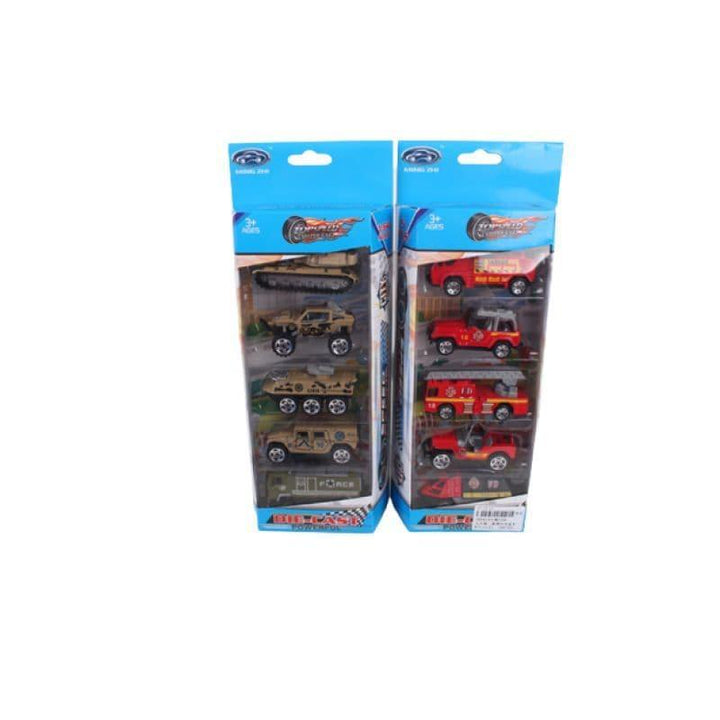 Free Wheel Metal Cars Set From Family Center 5 Pcs - MultiColor - 10-1664142 - ZRAFH