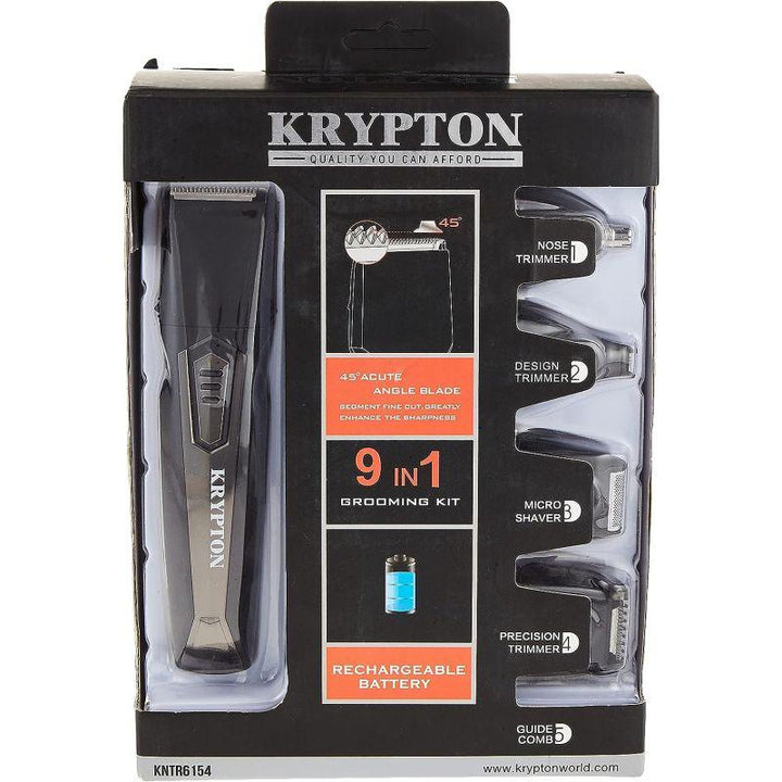 Krypton 9In1 Grooming Set - Black - KNTR6154 - Zrafh.com - Your Destination for Baby & Mother Needs in Saudi Arabia