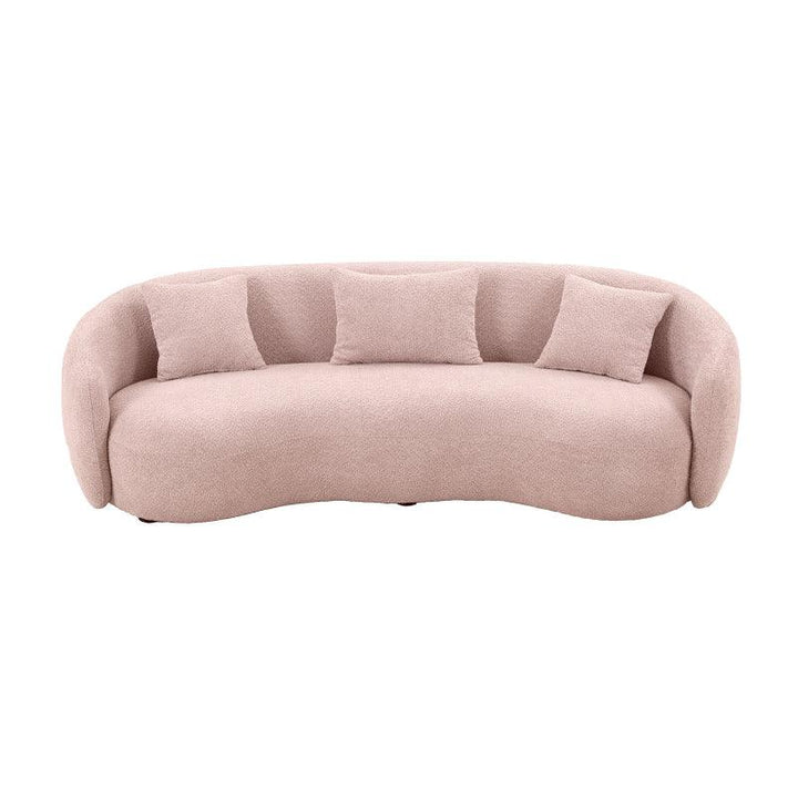 3-Seater Pink Bouclé Sofa By Alhome - Zrafh.com - Your Destination for Baby & Mother Needs in Saudi Arabia