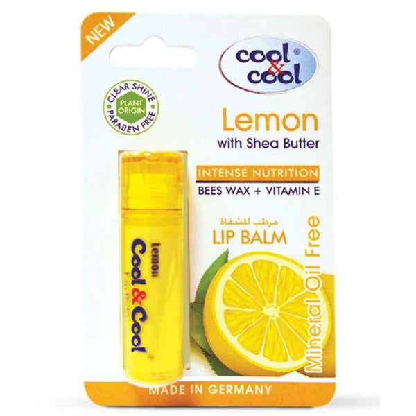 Cool & Cool Lemon with Shea butter Intense Nutrition Lip Balm - 4.6g - Zrafh.com - Your Destination for Baby & Mother Needs in Saudi Arabia