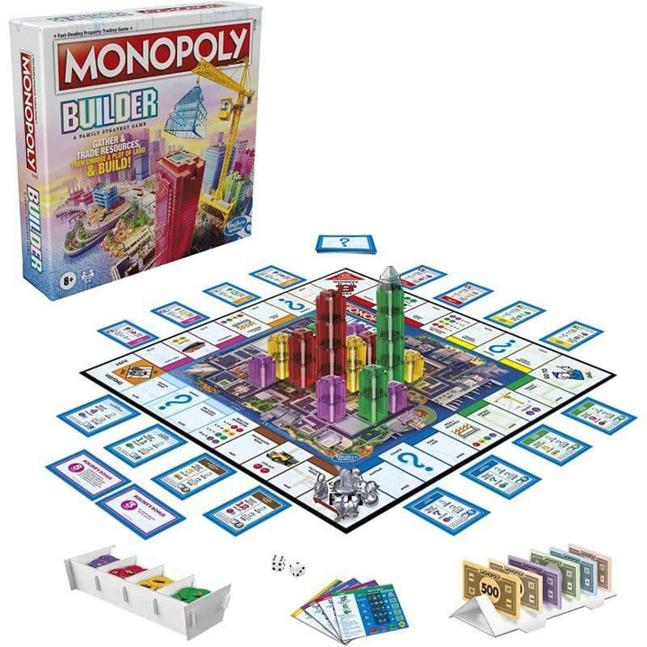 Monopoly Builder Board Game For Kids & Family - Ages 8 And Up - ZRAFH