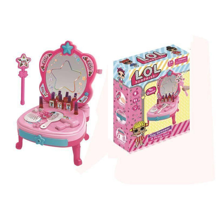 Beauty Dresser Table Pink - 30x10x40 cm - 18-998A-12 - ZRAFH