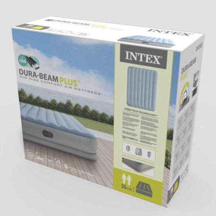 Intex Air Sleep Bed - USB Pump - Silver - INT64159 - Zrafh.com - Your Destination for Baby & Mother Needs in Saudi Arabia