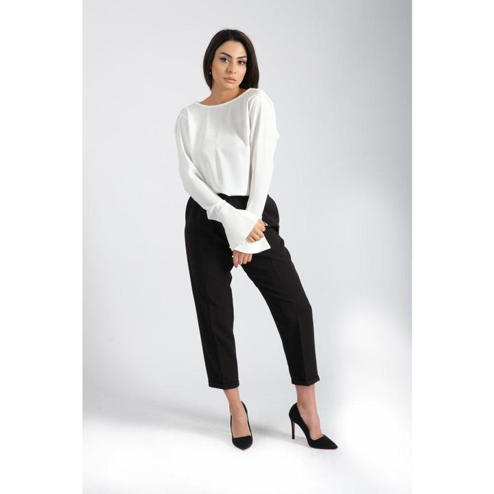 Londonella Women's Blouse With Long Sleeves & Open Back Design - White - 100221 - Zrafh.com - Your Destination for Baby & Mother Needs in Saudi Arabia