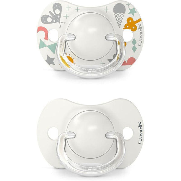 Suavinex Physiological Soother - 0-6 Months - 2 Pieces - A Walk Grey - Zrafh.com - Your Destination for Baby & Mother Needs in Saudi Arabia