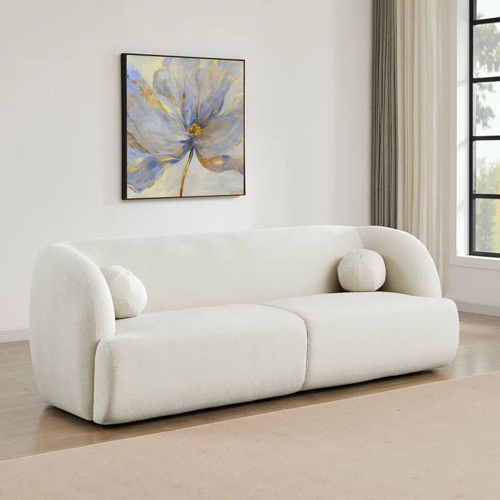 Classic Beige Boucle 3-Seater Sofa Swedish Wood By Alhome - 110110909 - Zrafh.com - Your Destination for Baby & Mother Needs in Saudi Arabia