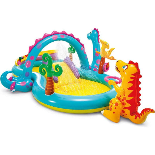 Intex Dinoland Inflatable Play Center - ‚Äé302.26x228.6x111.76 cm - 3+ Years - Zrafh.com - Your Destination for Baby & Mother Needs in Saudi Arabia
