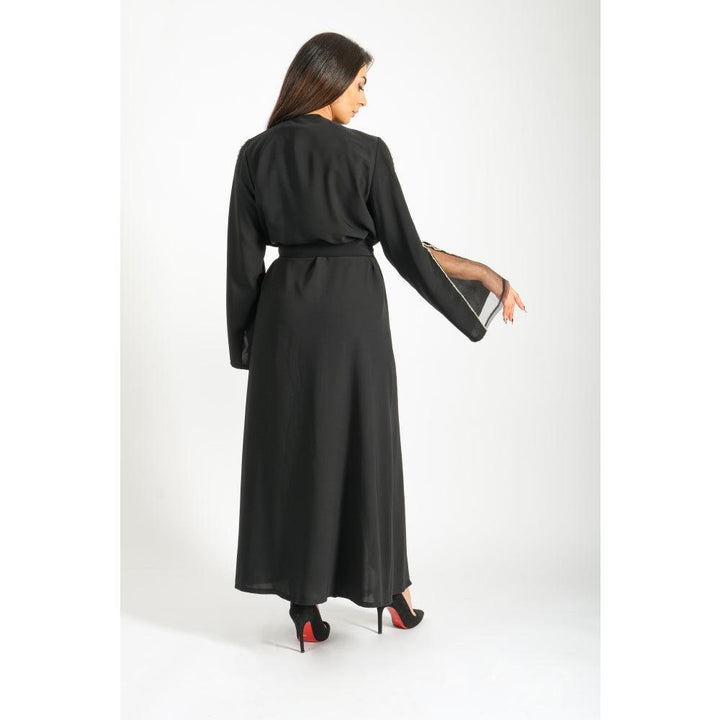 Londonella Women's Long Sleeves Abaya With Waist Belt - Black - 100244 - Zrafh.com - Your Destination for Baby & Mother Needs in Saudi Arabia