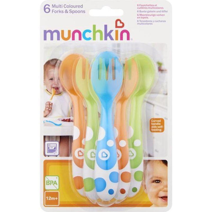 Munchkin Multi Forks & Spoons, 12+ Months - 6 count