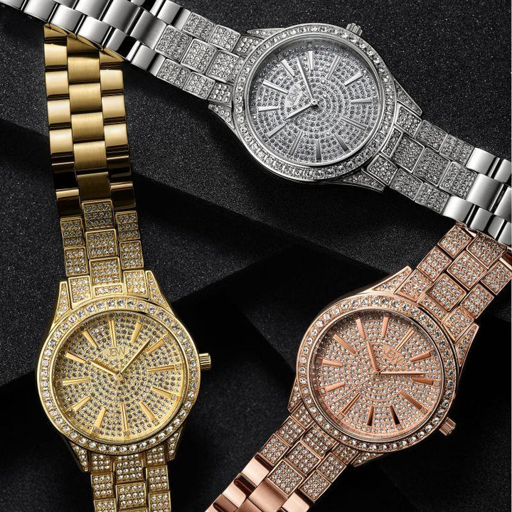 Jbw Women's Crystal Watch 34 0.12 Ctw Diamond - Stainless Steel - Ladies Watch - Silver - J6383 - Zrafh.com - Your Destination for Baby & Mother Needs in Saudi Arabia