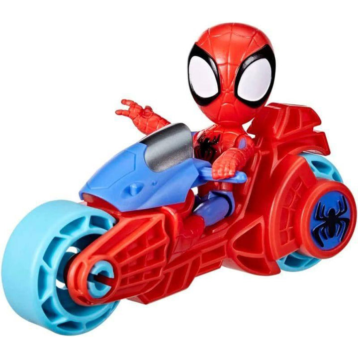 Marvel Spidey and His Amazing Friends, Spidey Action Figure, Toy Motorcycle - ZRAFH