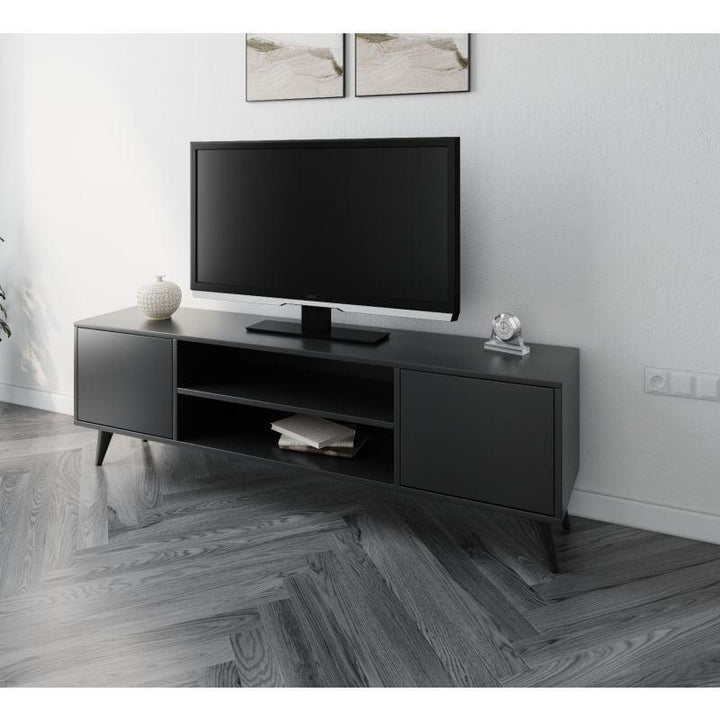 Two-Door TV Table with Black Shelf By Alhome - Zrafh.com - Your Destination for Baby & Mother Needs in Saudi Arabia