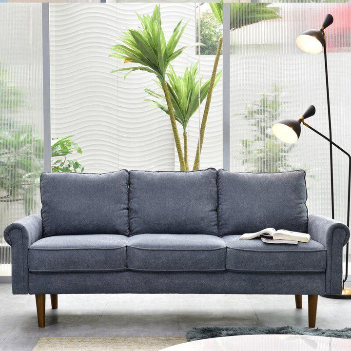 Modern Cozy Velvet 3 Seater Sofa - 240x85x85 cm - By Alhome - Zrafh.com - Your Destination for Baby & Mother Needs in Saudi Arabia