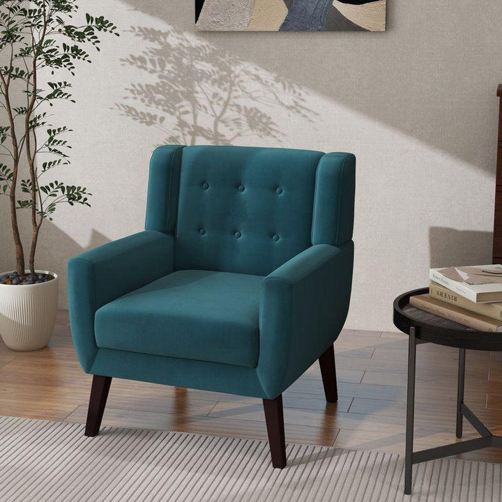 Modern Velvet Chair - Indigo - 80x85x85 cm - By Alhome - Zrafh.com - Your Destination for Baby & Mother Needs in Saudi Arabia