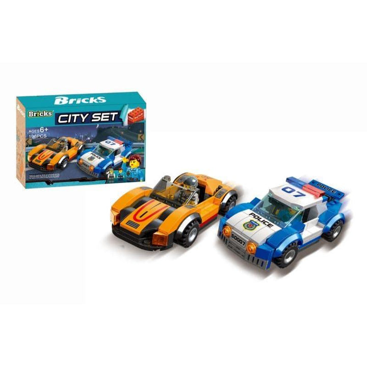 Blocks City Set Racing Cars 196Pcs Mutlicolor - 29x6x19 cm - 40-1979204 - ZRAFH