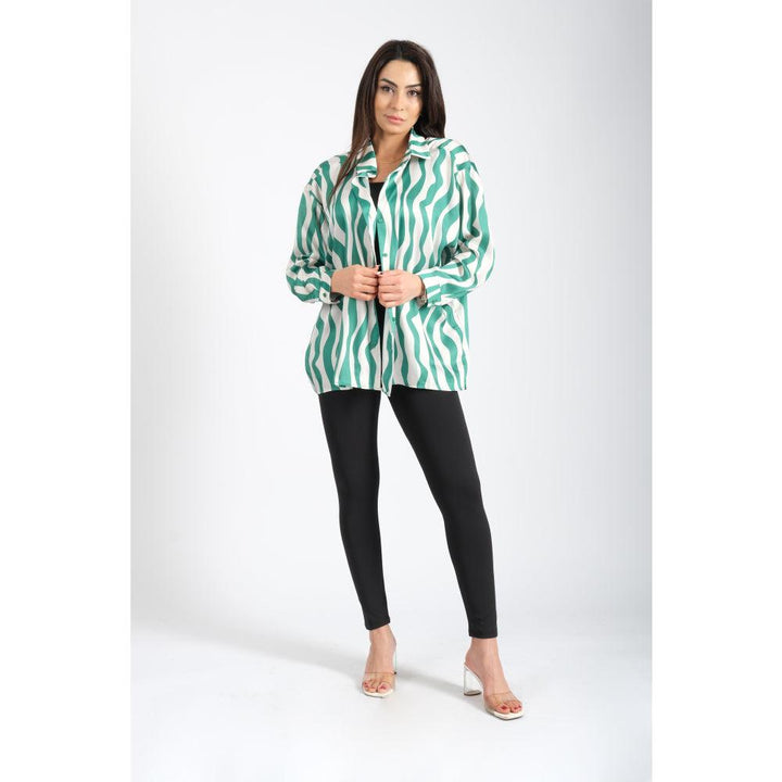 Londonella Shirt Oversized fit - Green - 100137 - Zrafh.com - Your Destination for Baby & Mother Needs in Saudi Arabia