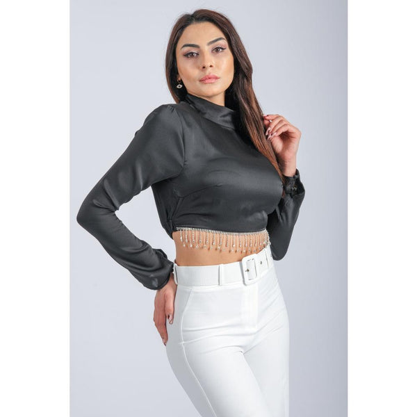 Londonella Women's Short Blouse With Long Sleeves & Closed-neckline Design - 100217 - Zrafh.com - Your Destination for Baby & Mother Needs in Saudi Arabia