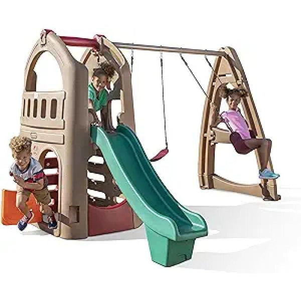 Step2 Swing And Playhouse With Natural Playful Slide - Zrafh.com - Your Destination for Baby & Mother Needs in Saudi Arabia