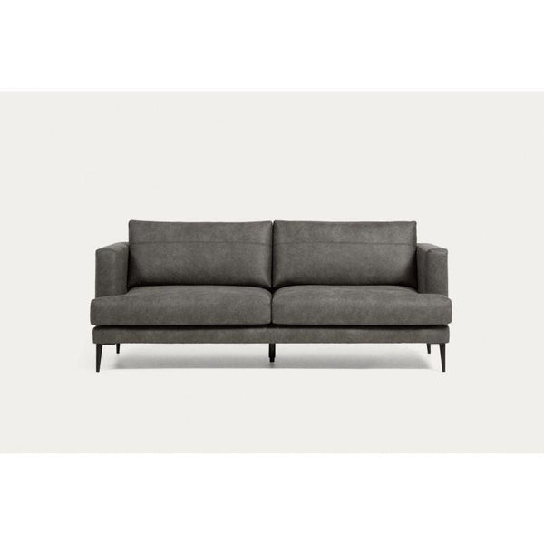 Ashen Suede Wood 3-Seater Sofa - Size: 220x85x85, Material: Linen By Alhome - 110112198 - Zrafh.com - Your Destination for Baby & Mother Needs in Saudi Arabia