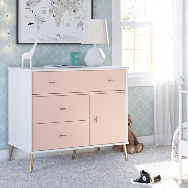 Kids Dresser: 89x40x79 Wood, Pink by Alhome - Zrafh.com - Your Destination for Baby & Mother Needs in Saudi Arabia