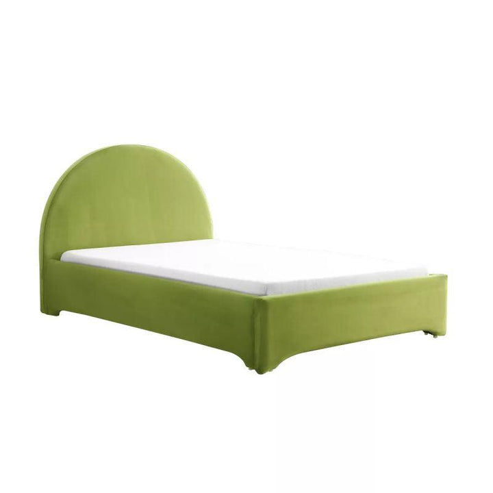 Kids' Green Fabric Upholstered MDF Bed: Vibrant Elegance, 120x200x140 cm by Alhome - Zrafh.com - Your Destination for Baby & Mother Needs in Saudi Arabia