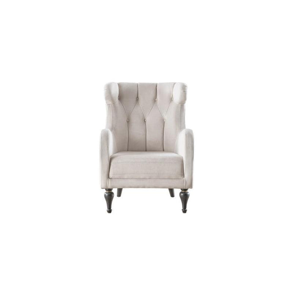 White Velvet Chair By Alhome - 110111678 - Zrafh.com - Your Destination for Baby & Mother Needs in Saudi Arabia