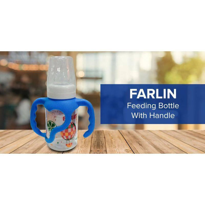 Farlin Baby Feeding Bottle With Handle 120 ml - Blue - ZRAFH