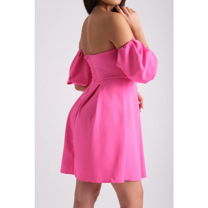 Londonella Women's Sleeveless Off-Shoulders Short Party Dress - Fuchsia - 100209 - Zrafh.com - Your Destination for Baby & Mother Needs in Saudi Arabia