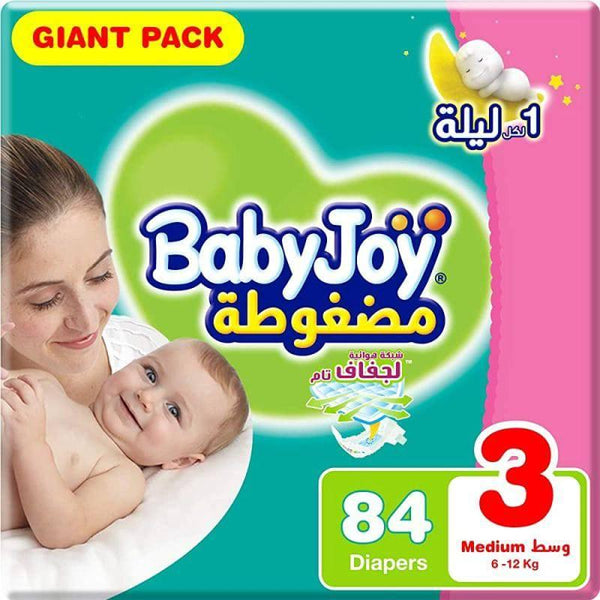 Babyjoy Giant Baby Diaper No#3 Medium Size - 84 Sheets - ZRAFH