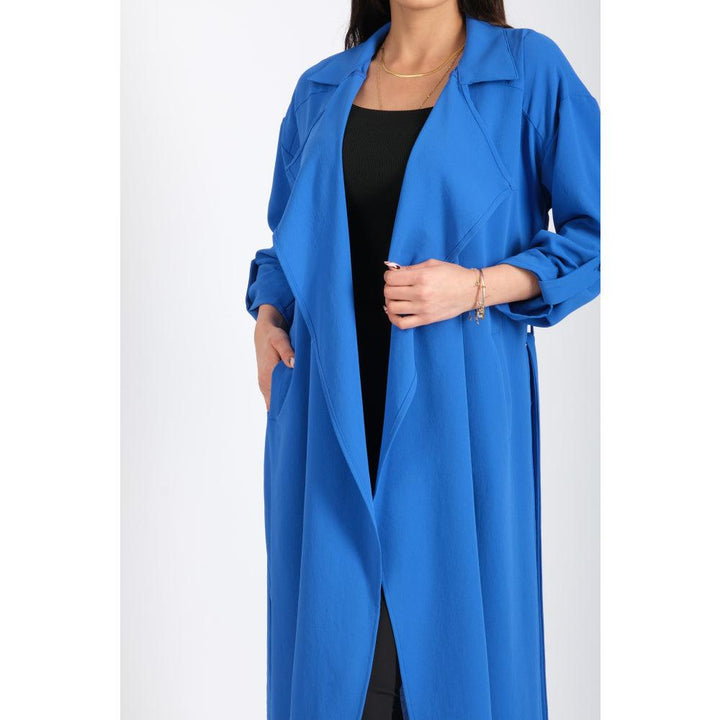 Londonella Women's Classic Long Elegant Jacket With Long Sleeves & Belt - Free Size - 100233 - Zrafh.com - Your Destination for Baby & Mother Needs in Saudi Arabia