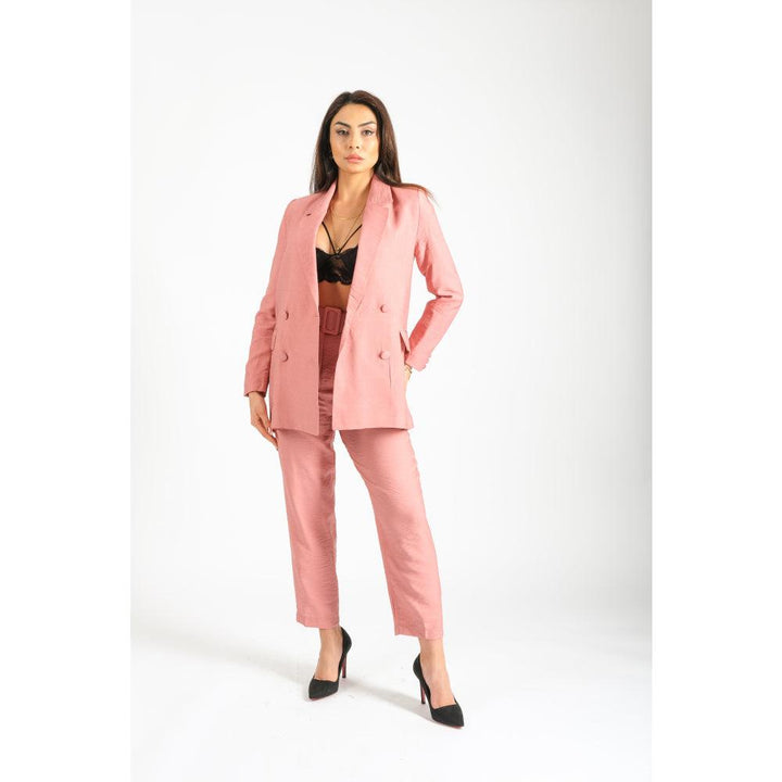 Londonella set Blazer with Double buttons and pants  - Rose Pink - 100101 - Zrafh.com - Your Destination for Baby & Mother Needs in Saudi Arabia