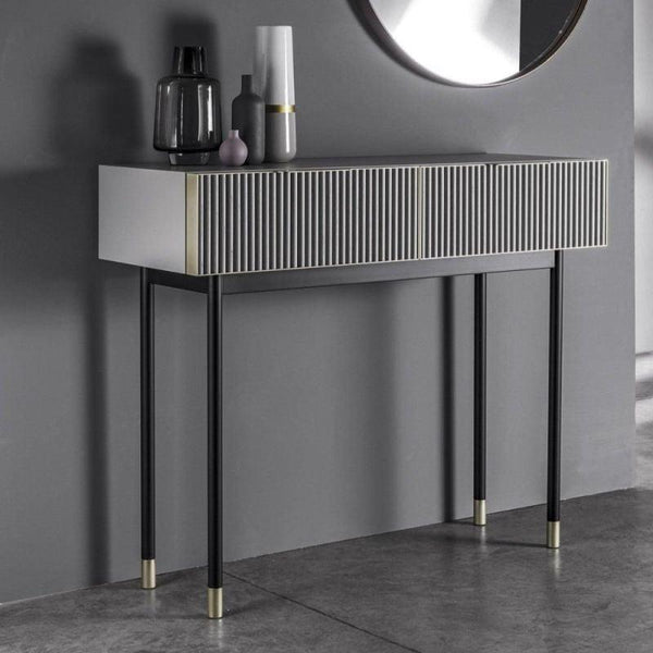 Minimalist Iron and Wood Console Table By Alhome - Zrafh.com - Your Destination for Baby & Mother Needs in Saudi Arabia