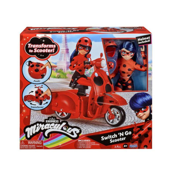 Miraculous Ladybug Switch N Go Scooter With Doll - Zrafh.com - Your Destination for Baby & Mother Needs in Saudi Arabia
