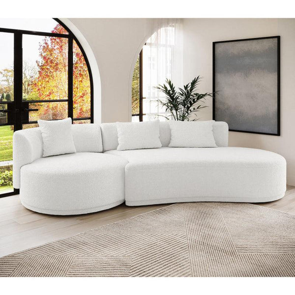 Bouclé 3-Seater Sofa in Elegant Beige By Alhome - 110111539 - Zrafh.com - Your Destination for Baby & Mother Needs in Saudi Arabia