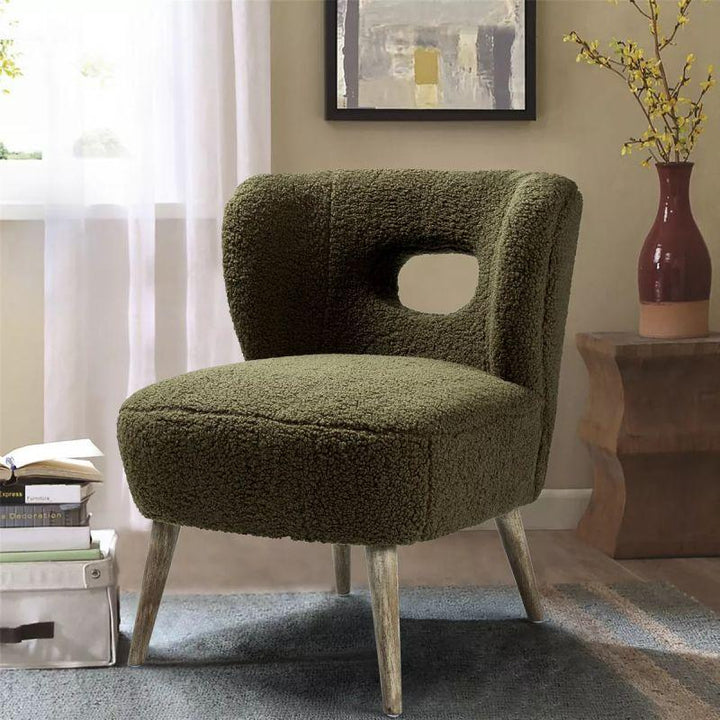 Unique Bouclé Chair - 90x85x85 cm - By Alhome - Zrafh.com - Your Destination for Baby & Mother Needs in Saudi Arabia