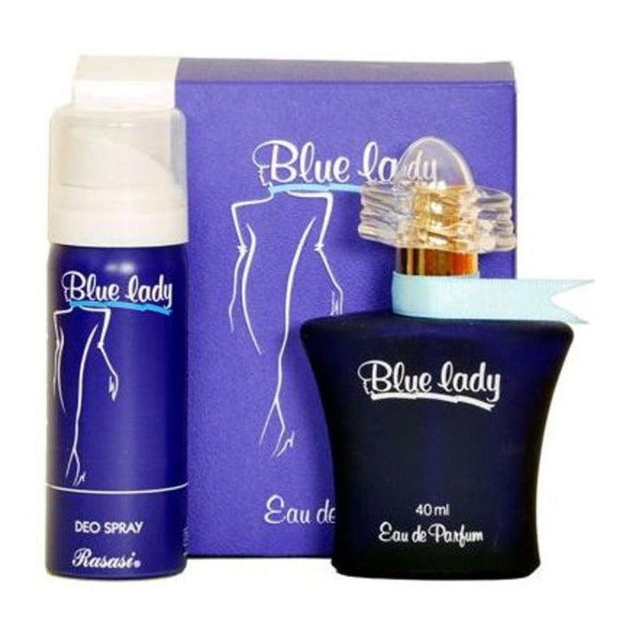 Rasasi Blue Lady for Women Eau de Parfum 50ml With Deo Spray 40ml - ZRAFH