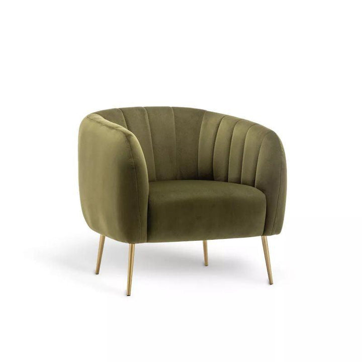 Modern Minimalistic Velvet Arm Chair - 80x85x85 cm - By Alhome - Zrafh.com - Your Destination for Baby & Mother Needs in Saudi Arabia