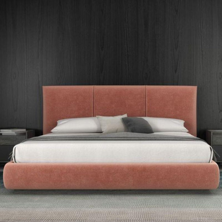 Elegance in Bloom: Swedish Wood Chanel Pink Queen Bed By Alhome - Zrafh.com - Your Destination for Baby & Mother Needs in Saudi Arabia