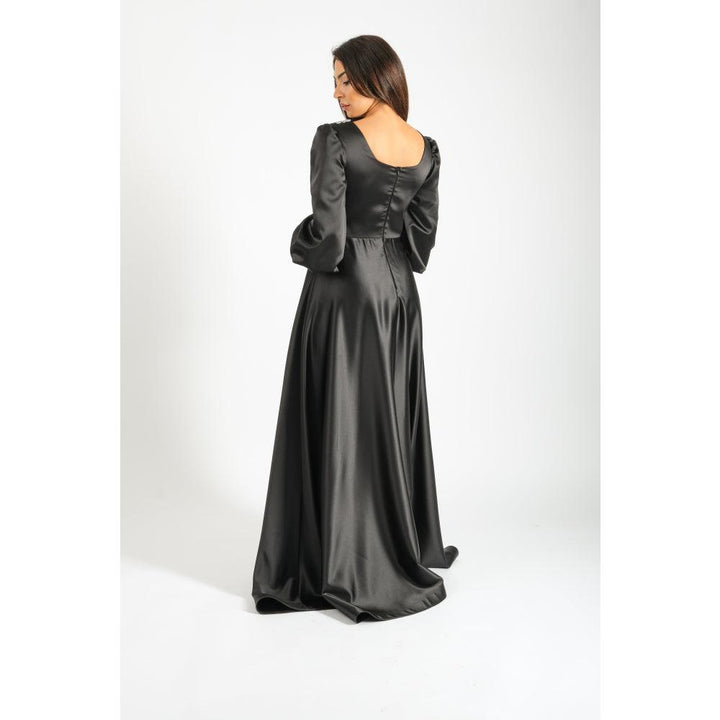Londonella Women's Long Evening Dress with Long Sleeves - Black - 100250 - Zrafh.com - Your Destination for Baby & Mother Needs in Saudi Arabia