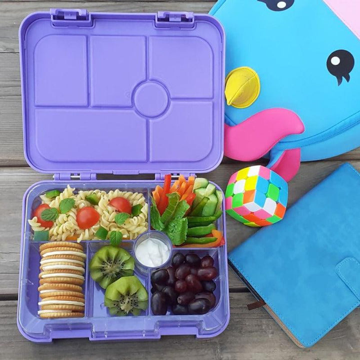 Eazy Kids 6 Compartment Bento Lunch Box Unicorn - Purple - ZRAFH