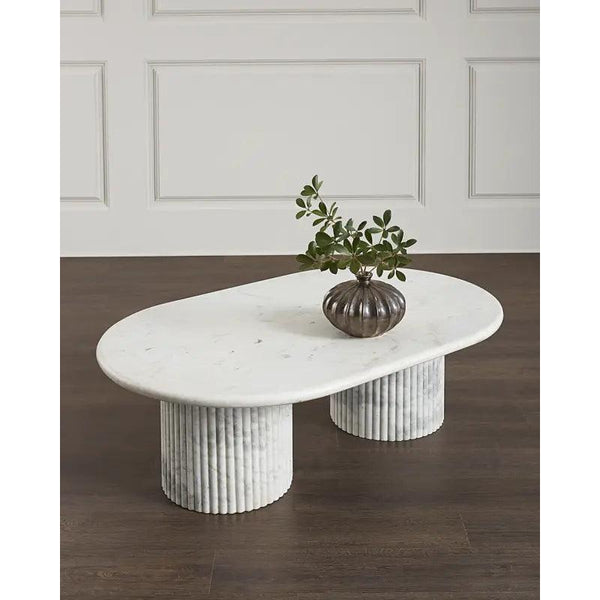 Muqla White Turkish Marble Center Table By Alhome - Zrafh.com - Your Destination for Baby & Mother Needs in Saudi Arabia