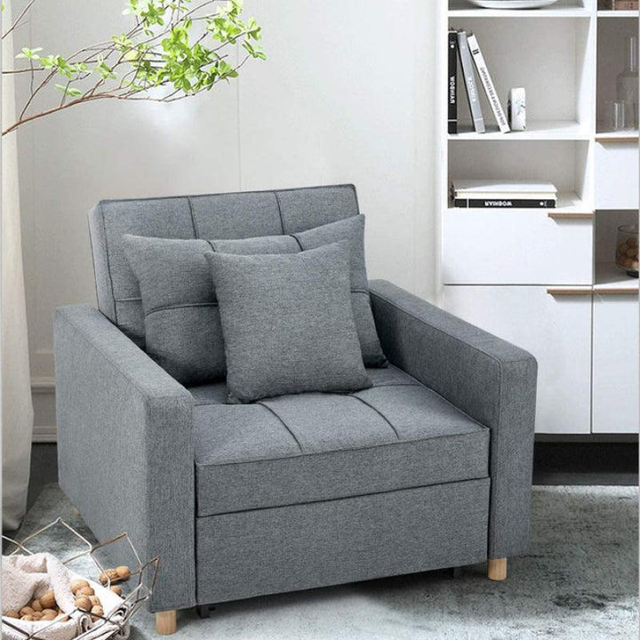 Gray Linen Accent Chair By Alhome - 110111400 - Zrafh.com - Your Destination for Baby & Mother Needs in Saudi Arabia